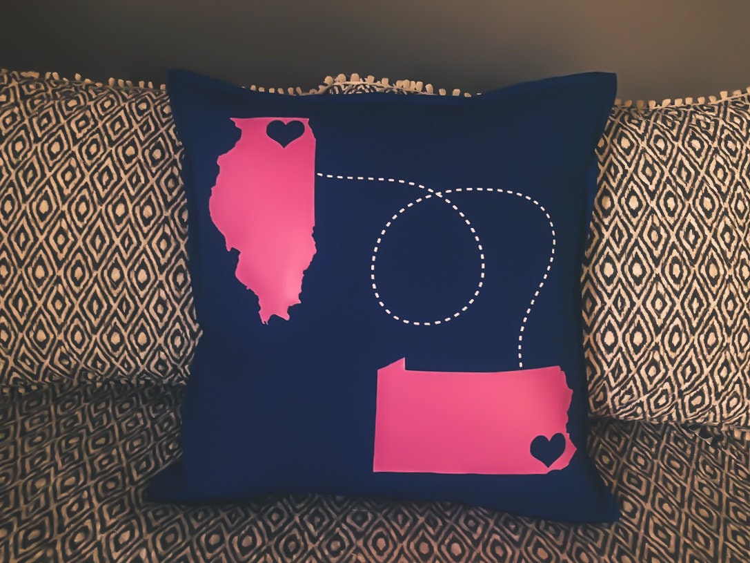 State to State Pillow Etsy