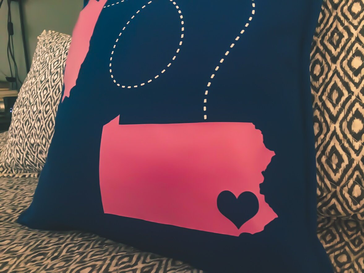 State to State Pillow Etsy