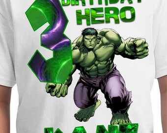 Hulk Birthday Shirt Hulk Party Supplies Hulk Birthday Etsy