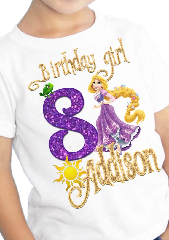 Rapunzel Birthday Shirt Rapunzel Party Supplies Rapunzel Etsy