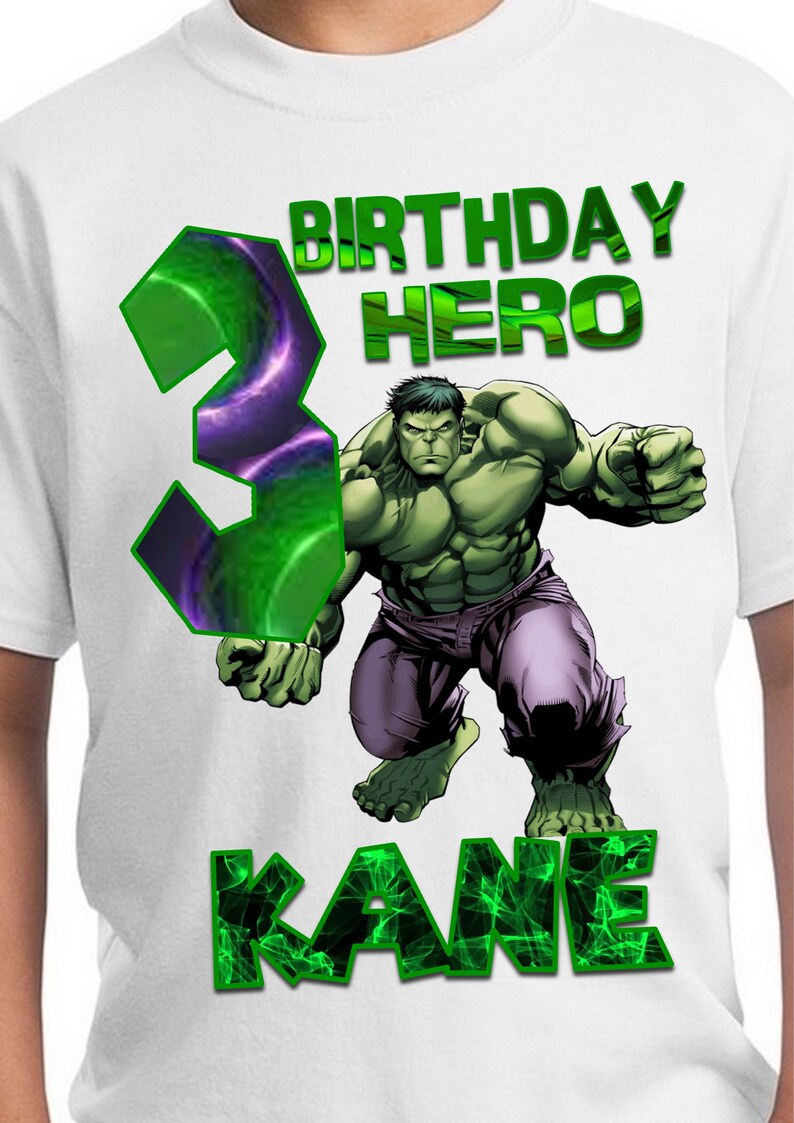 Hulk Birthday Shirt Hulk Party Supplies Hulk Birthday Etsy
