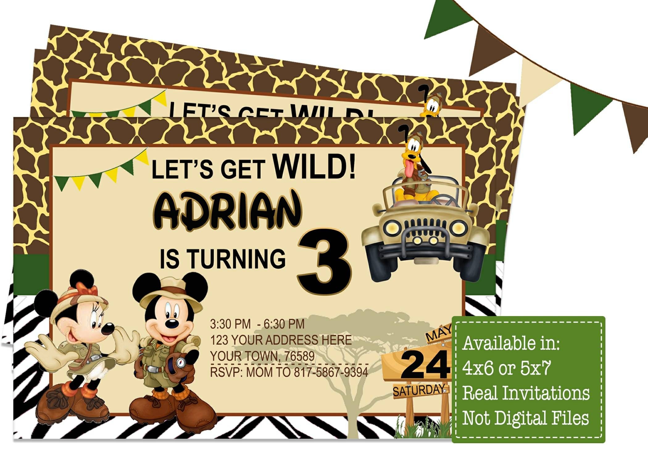 mickey-safari-invitation-mickey-mouse-invites-safari-etsy-safari