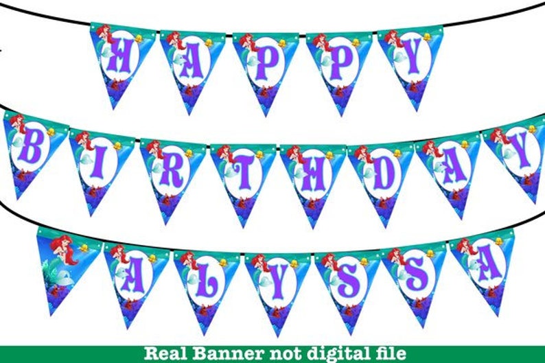 Ariel BannerAriel StickersAriel InvitationsAriel Birthday ShirtsAriel Party SuppliesArielThe Little Mermaid BannerThe Little Mermaid