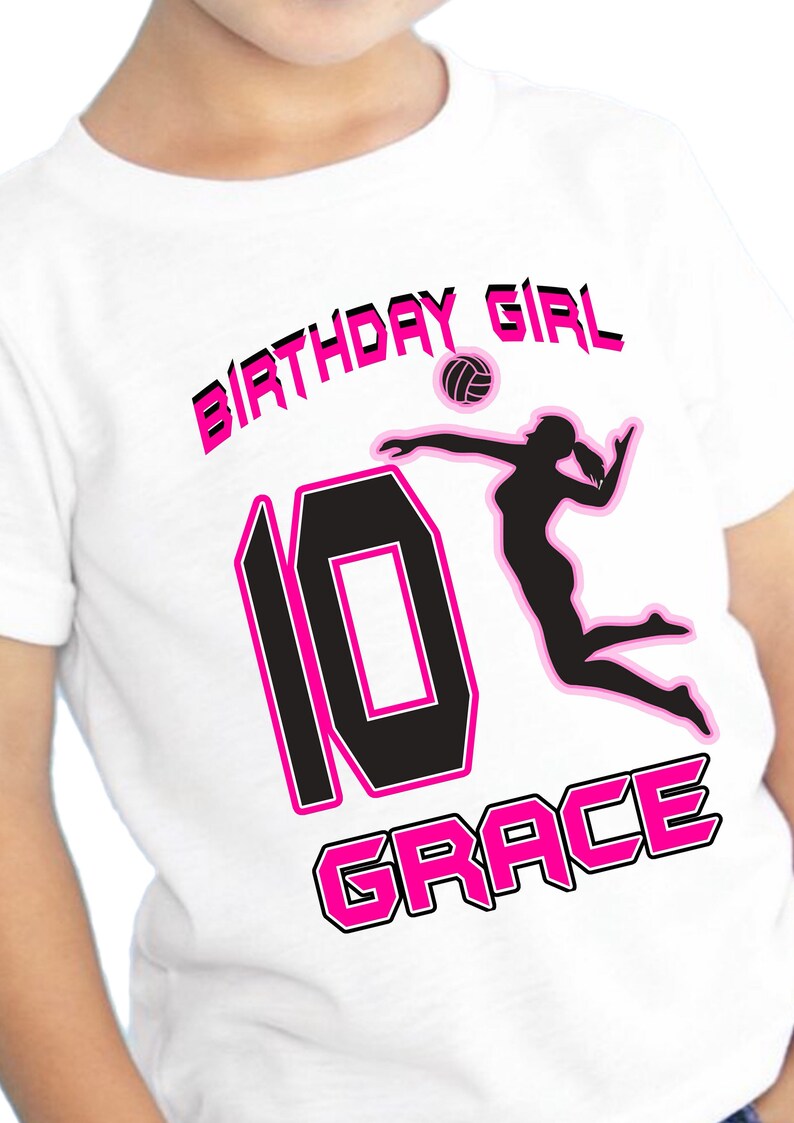 Volleyball Birthday Shirt Volleyball Party Supplies Etsy