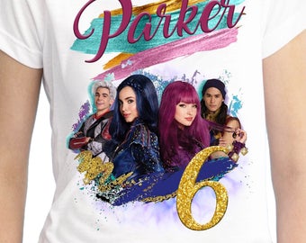 Descendants Birthday Shirt/Descendants Shirt/Descendants Party/Descendants/Descendants Birthday/Descendants Stickers/Descendants Invitations