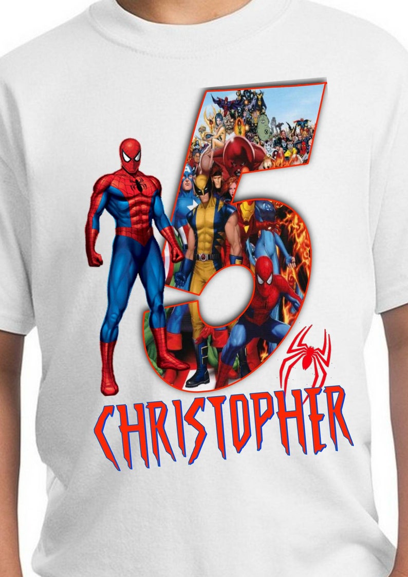 spiderman party shirts