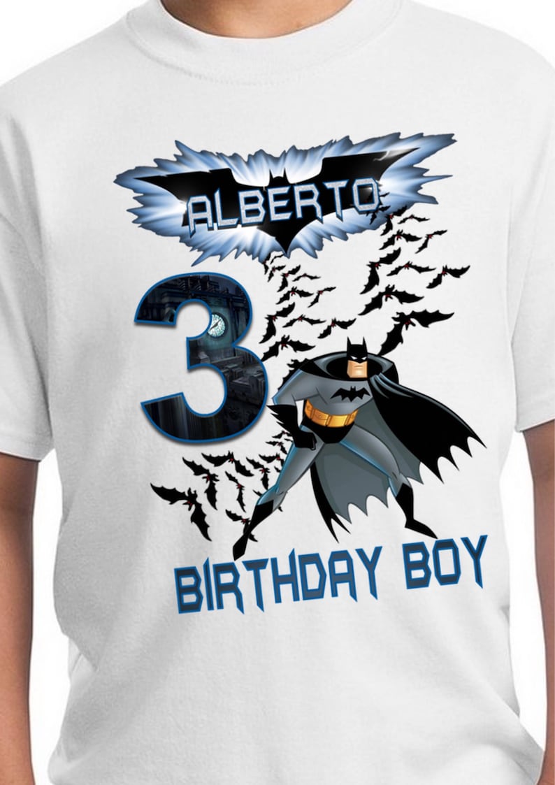 Batman Birthday Shirt Batman Party Custom Batman Shirt Batman Birthday Batman Shirt