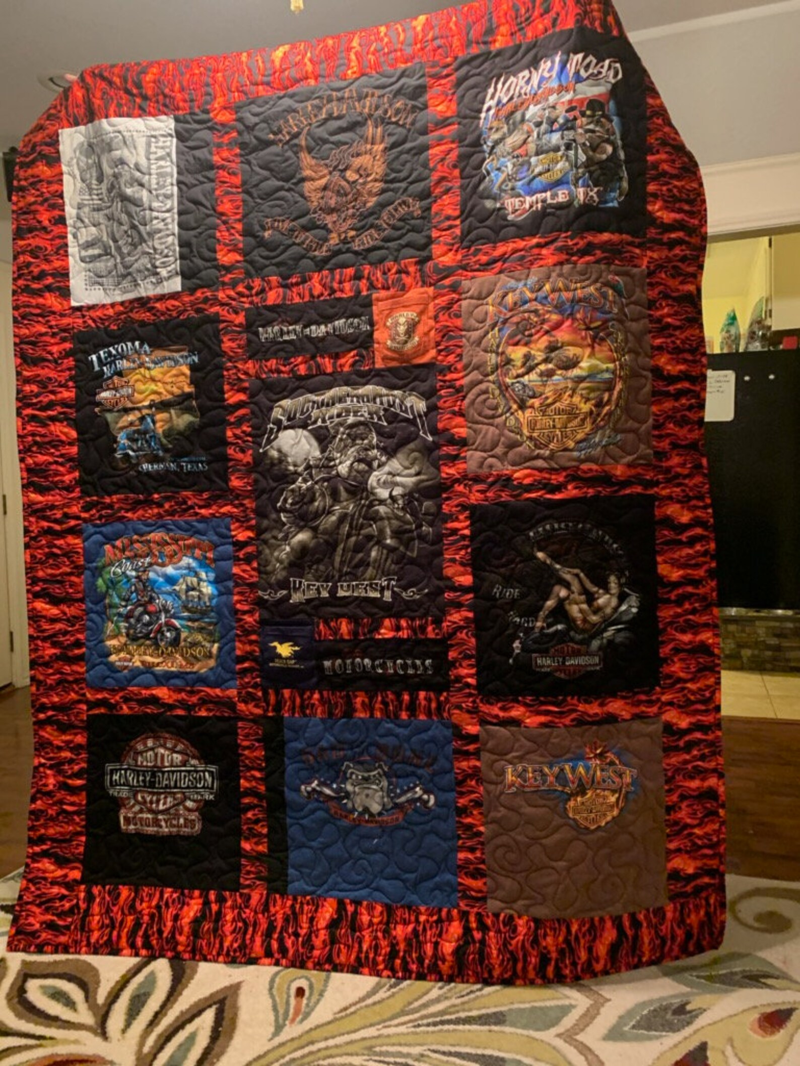 Harley Davidson Tshirt quilt Etsy
