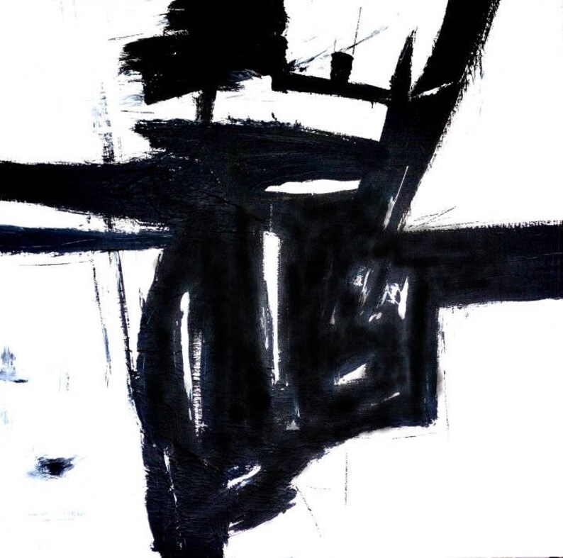 Triptych Black And White Abstract Abstract Art Prints Set Etsy