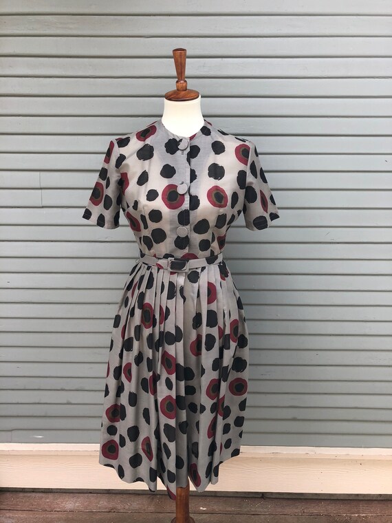 1950s polka dot dress
