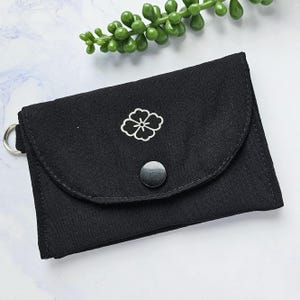 Billetera de seda de 3 bolsillos, estilo kimono japonés, minibilletera ligera para monedas, tarjetero con patrón tradicional de kimono, billetera minimalista
