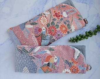 Kimono Silk Eyeglass Case: Soft Padded Sleeve, Handmade in California