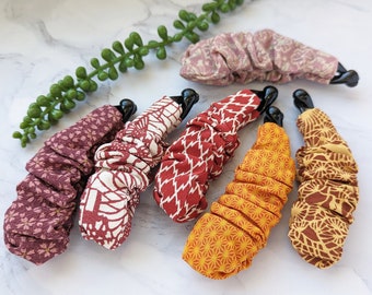 Kimono Silk Banana Hair Clip: Handmade Scrunchie Barrette