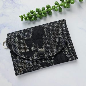 Billetera de seda de 3 bolsillos, estilo kimono japonés, minibilletera ligera para monedas, tarjetero con patrón tradicional de kimono, billetera minimalista