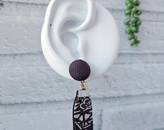 Handmade Japanese Silk Kimono Earrings: Stainless Steel Findings