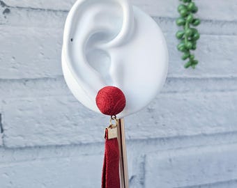 Handmade Japanese Silk Kimono Fabric Earrings: Stainless Steel Findings
