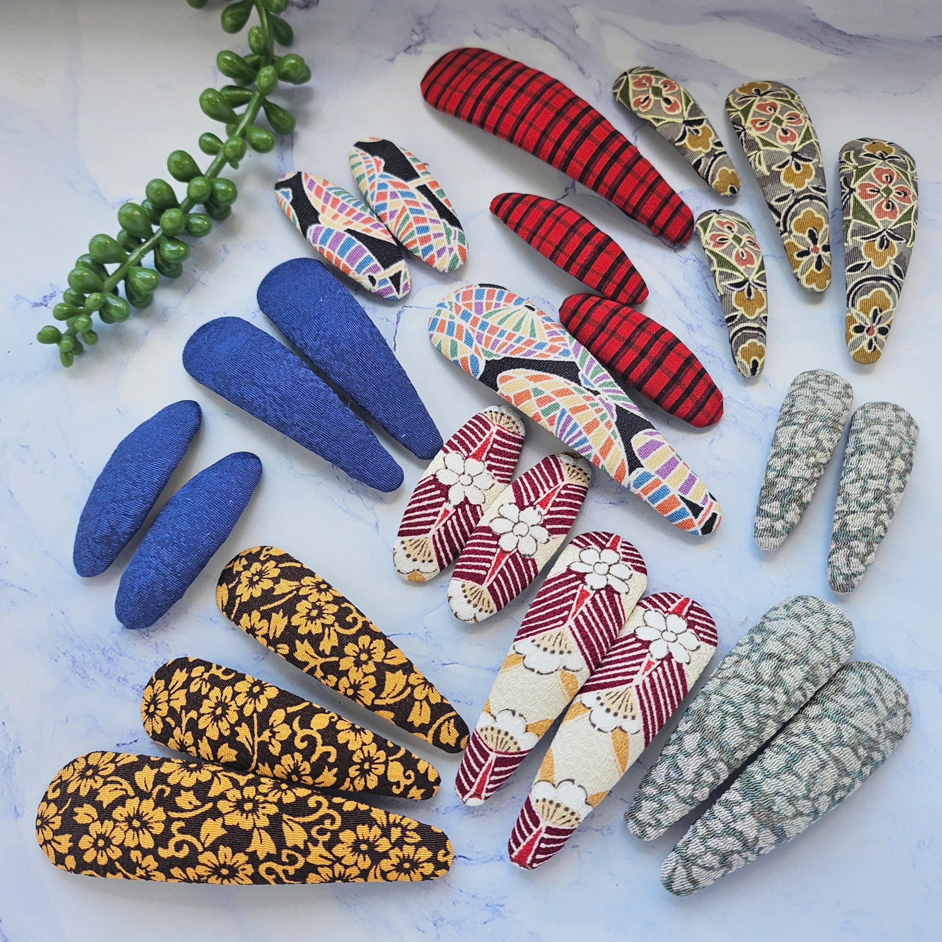 Free People Multicolor Patterned Fabric Hair Clips Set Free People Hair Hair Clips for Women for sale | eBay main image 3