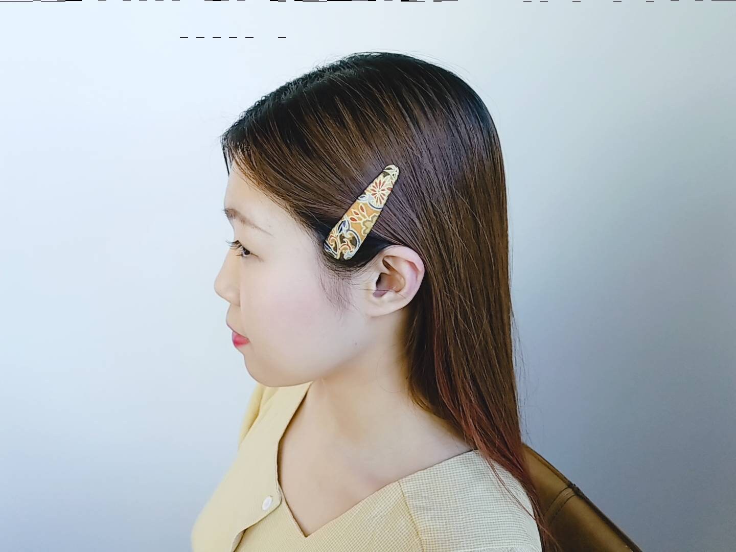 One Pair of Snap Barrettes Japanese Silk Kimono Fabric Etsy