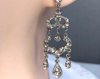 Elegant Drop Chandelier Style Bridal Jewelry Earrings: Present - Christmas, Birthday, Anniversary, Party, Cruise, Wedding, Engagement, Work