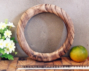 Handcrafted Round & Rustic Wooden Ring Wall Art Decor, Christmas Tree Decoration, Gift Basket, Eco Luxury Decoration