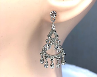 Elegant Chandelier Style Bridal Jewelry Earrings: Present-Christmas, Cruise, Birthday, Anniversary, Party, Cruise, Wedding, Engagement, Work