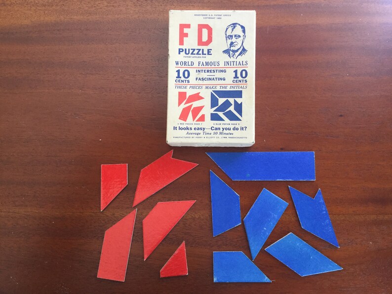 Vintage 1933 Franklin Delano Roosevelt Puzzle