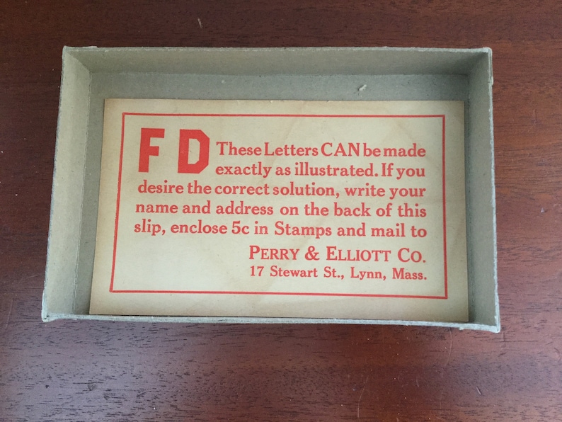 Vintage 1933 Franklin Delano Roosevelt Puzzle
