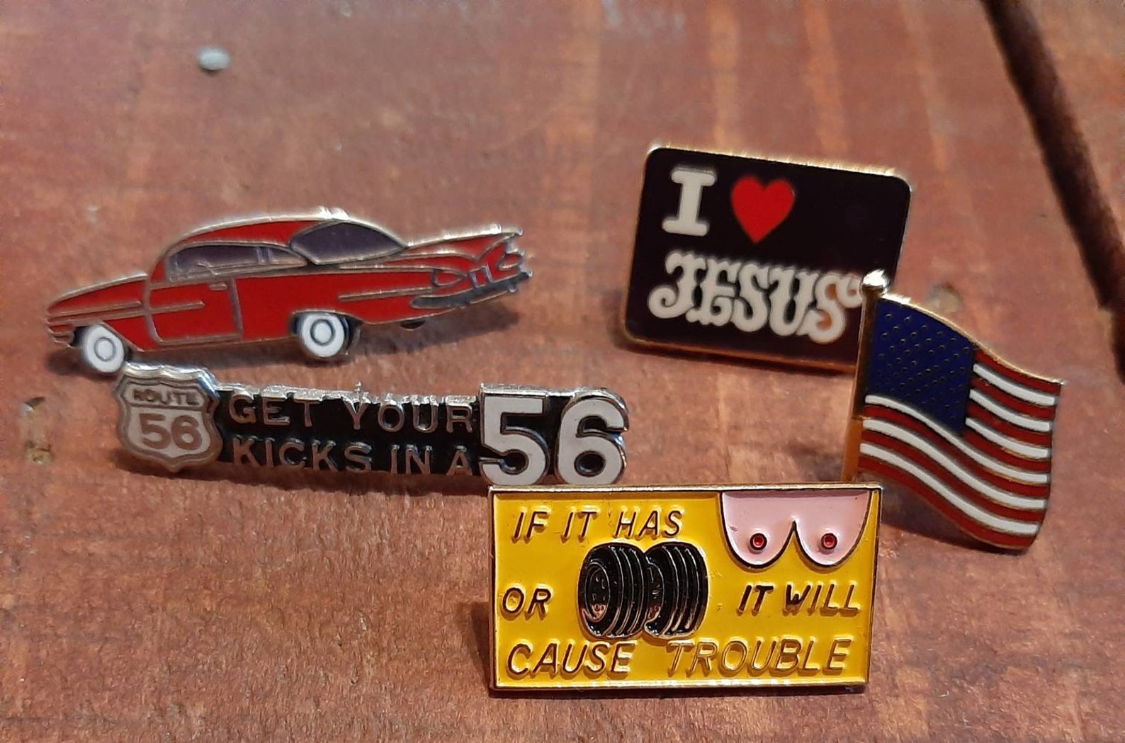 Vintage enamel hat pins Etsy