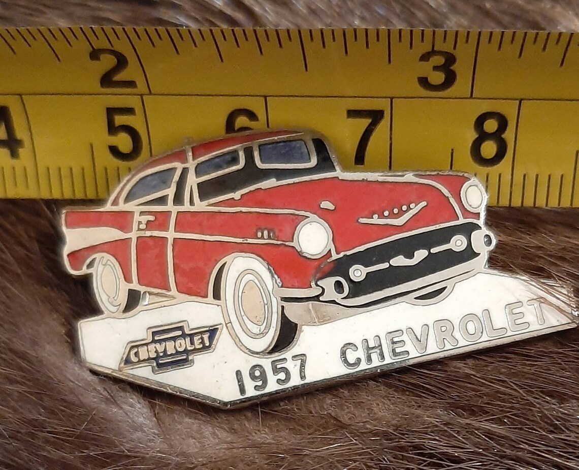 Vintage enamel Chevrolet hat pins Etsy