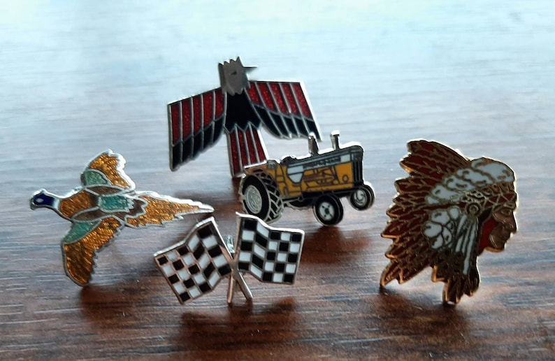 Vintage enamel hat pins Etsy