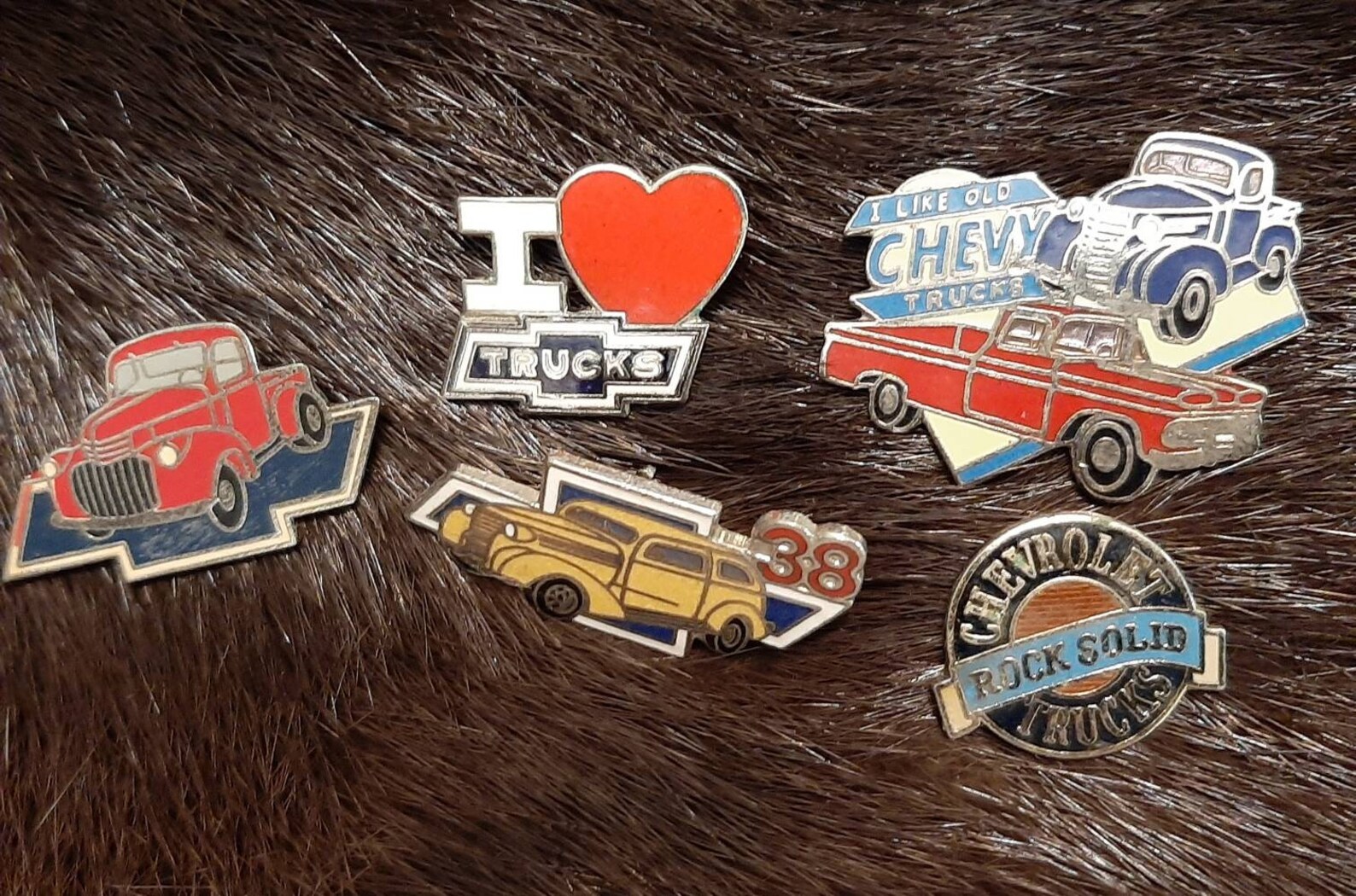 Vintage enamel Chevrolet hat pins Etsy