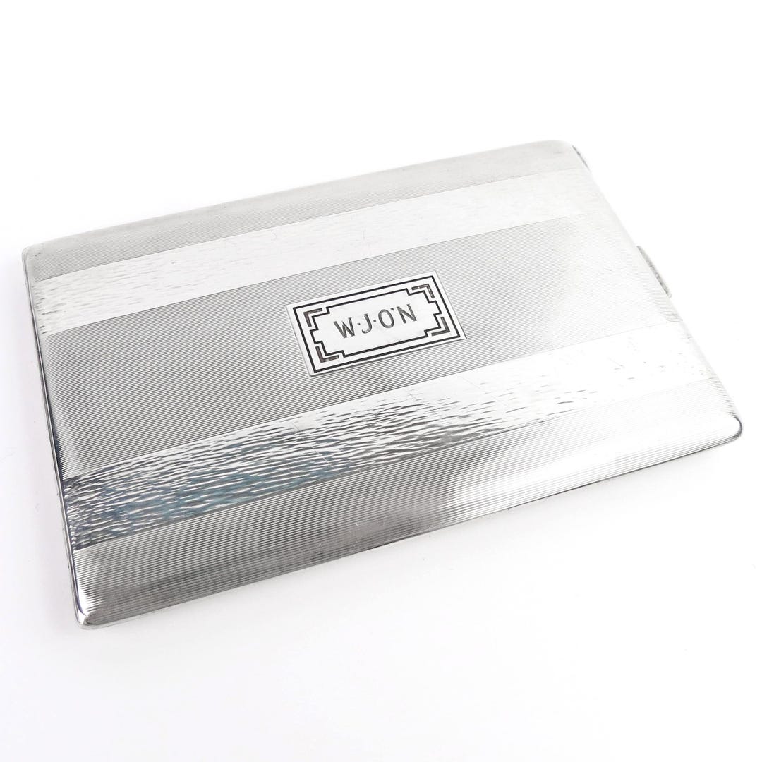 tiffany sterling silver cigarette case A Vintage & Co. Box (Lot 4026 Sterling silver (.925) Hinged cigar box Impressed Tiffany Tiffany & Company: Antique Accouterments