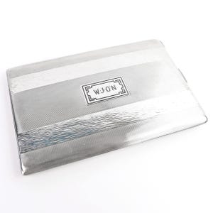 Vintage Tiffany & Co Sterling silver Art Deco monogrammed cigarette case