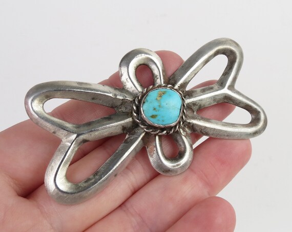Sterling silver turquoise Native American sandcas… - image 8