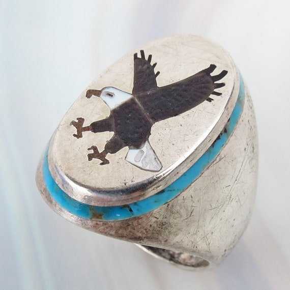 One Of The Best Vintage Native American Navajo Becenti Turquoise Inlay Sterling Silver Bracelet One Of The Best Vintage Native American Navajo Becenti Turquoise Inlay Sterling Silver Bracelet