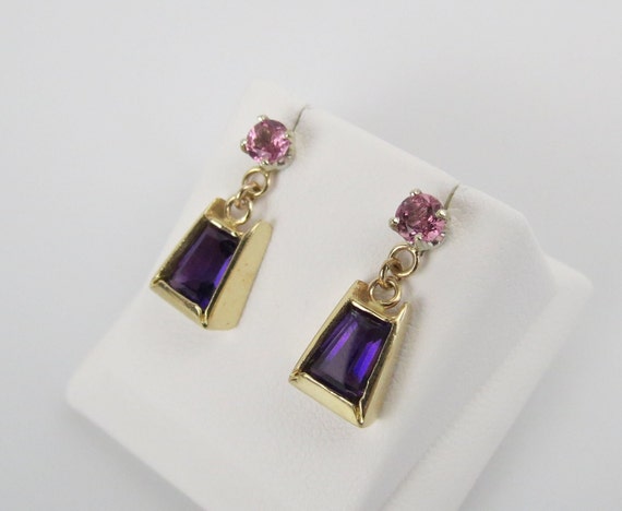 14k Gold purple amethyst pink sapphire studio hand ma… - Gem