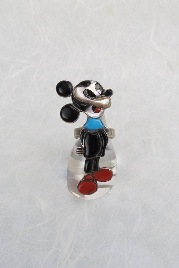 Mickey Mouse Vintage sterling silver Zuni-Toons tu
