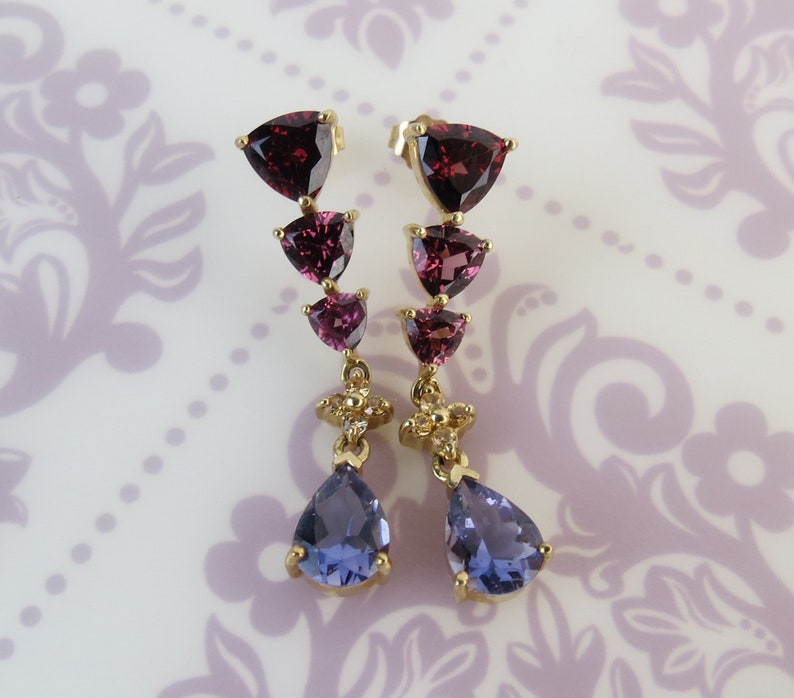 10k gold Samuel Aaron jewelry THL graduated citrine & Etsy