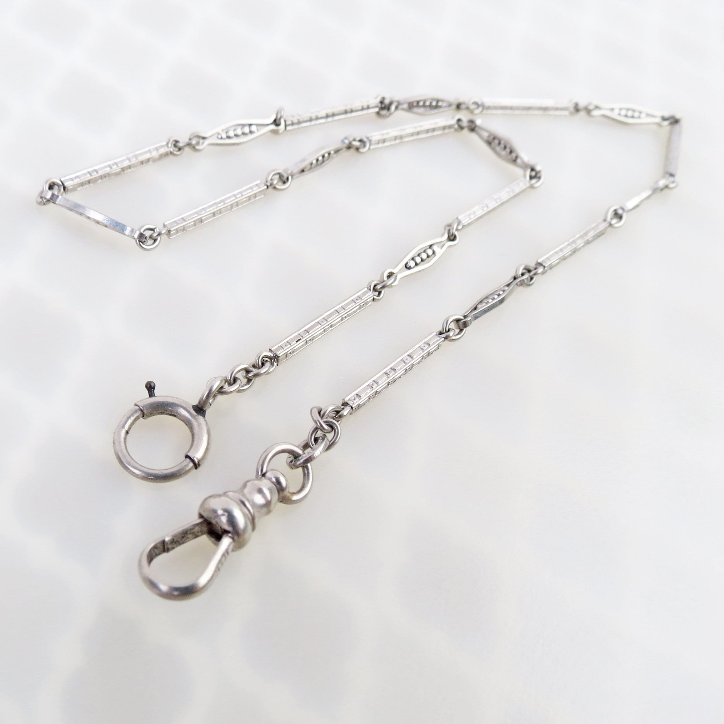 Chunky Pocket Watch Chain 10k Elks Tooth Fob • PreAdored