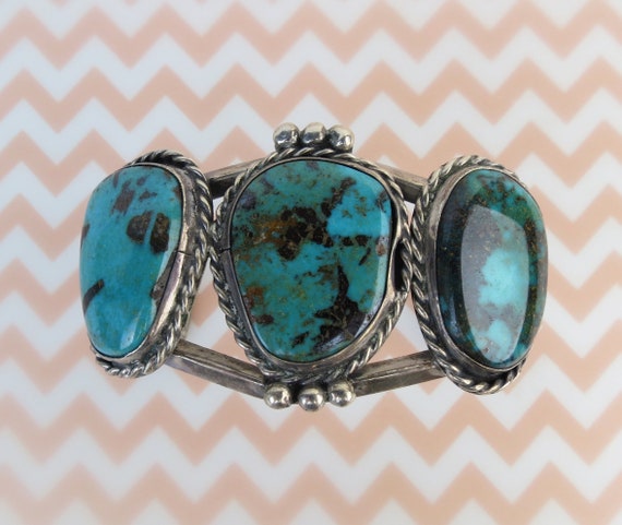 3 Turquoise teal & matrix colors sterling silver … - image 6