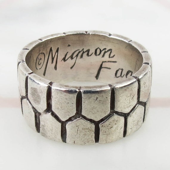 Mignon Faget 925 Sterling Silver リングWideBand