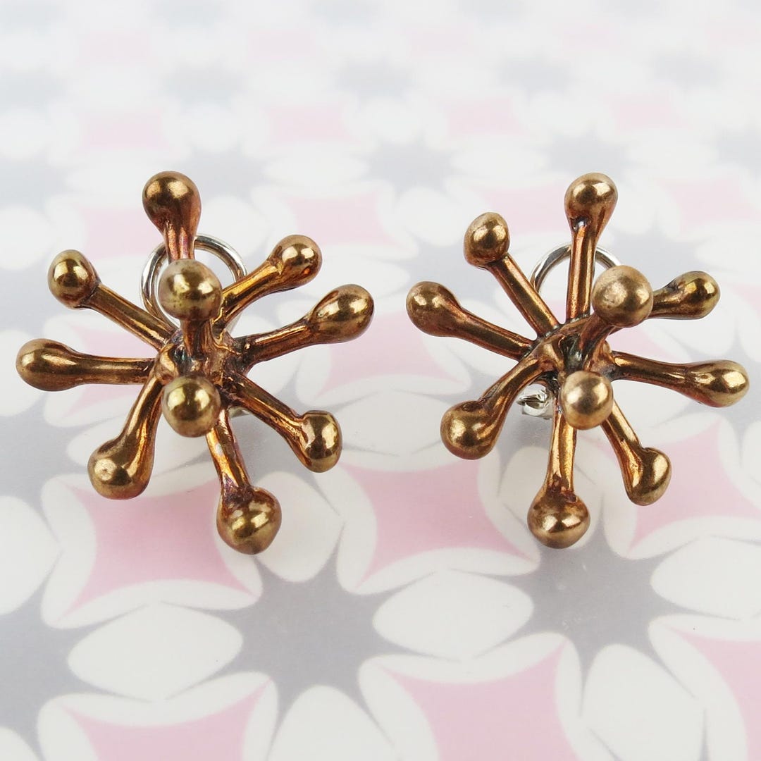 MONICA CASTIGLIONI ピアス　ブロンズ Monica Castiglioni Pre Owned Earrings Ultra Modern Italian Organic