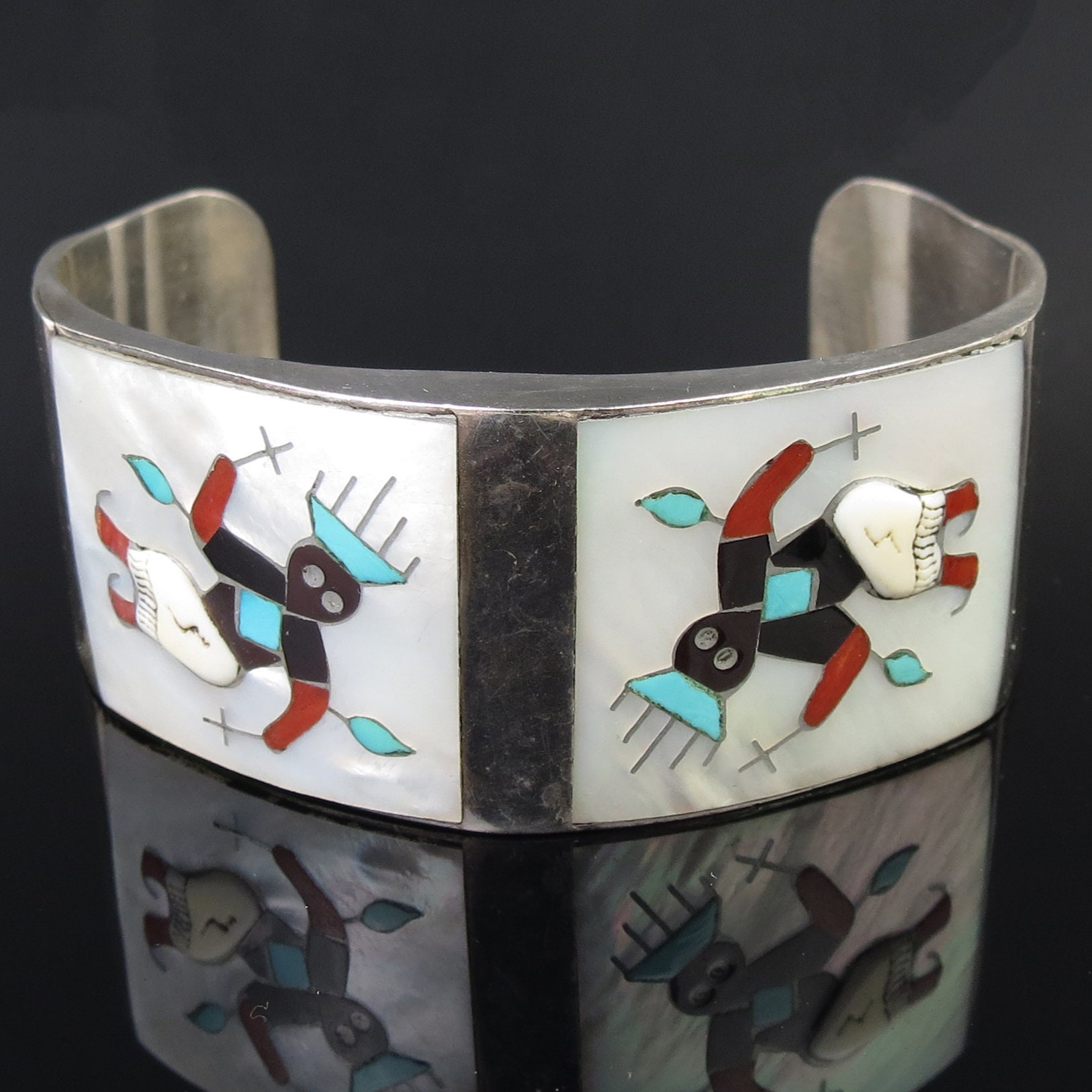 The Best Vintage Zuni Tony Ohmsatte Kachina Native American Jewelry Silver Bracelet The Best Vintage Zuni Tony Ohmsatte Kachina Native American Jewelry Silver Bracelet