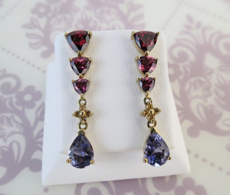 10k gold Samuel Aaron jewelry THL graduated citrine & Etsy