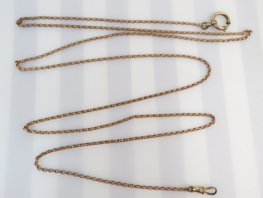 48 Inch Long Gold Filled Antique Pocket Watch Chain or Triple - Etsy