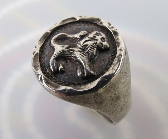Vintage old Lion solid sterling silver everyday L… - image 8