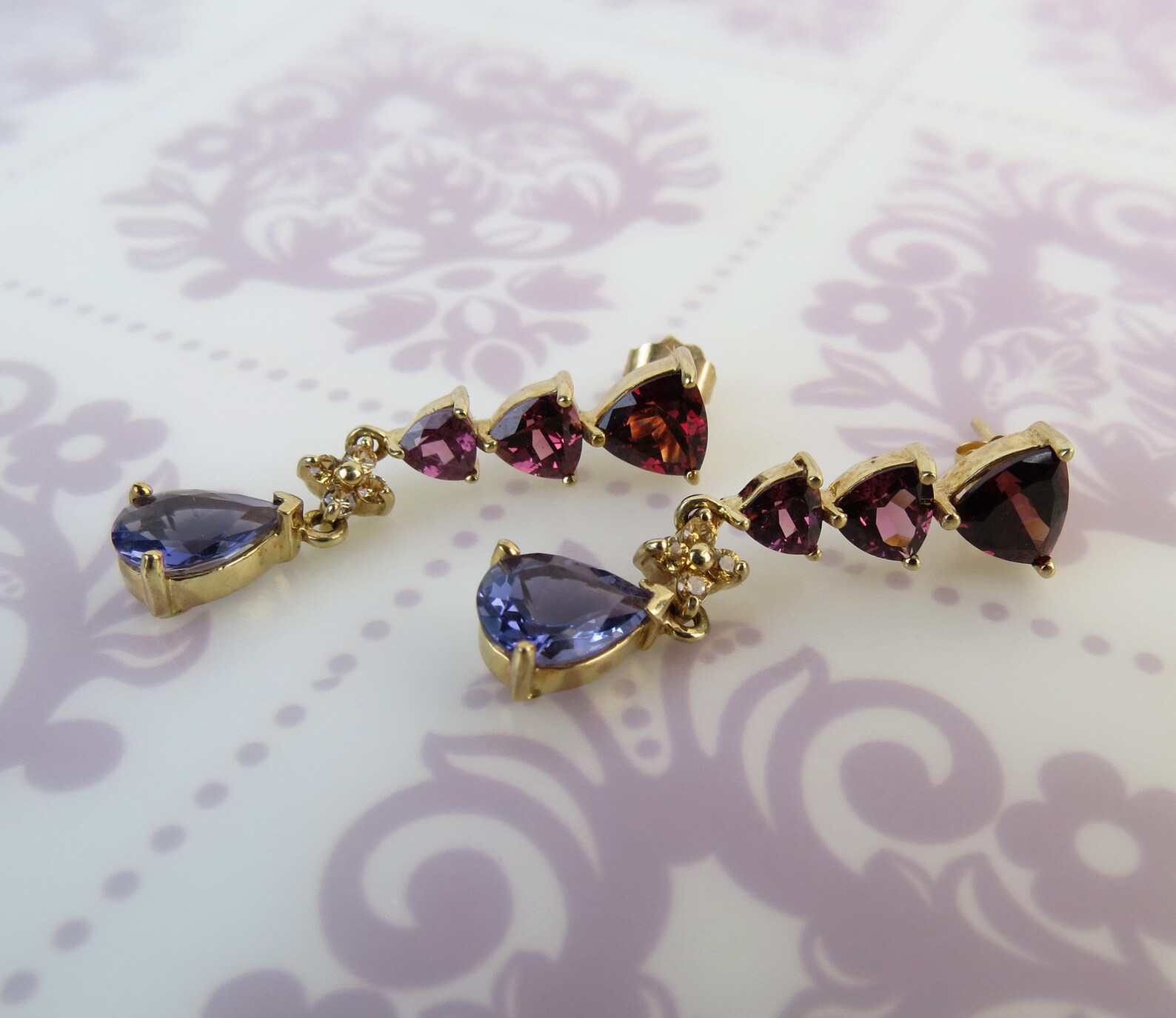 10k gold Samuel Aaron jewelry THL graduated citrine & Etsy