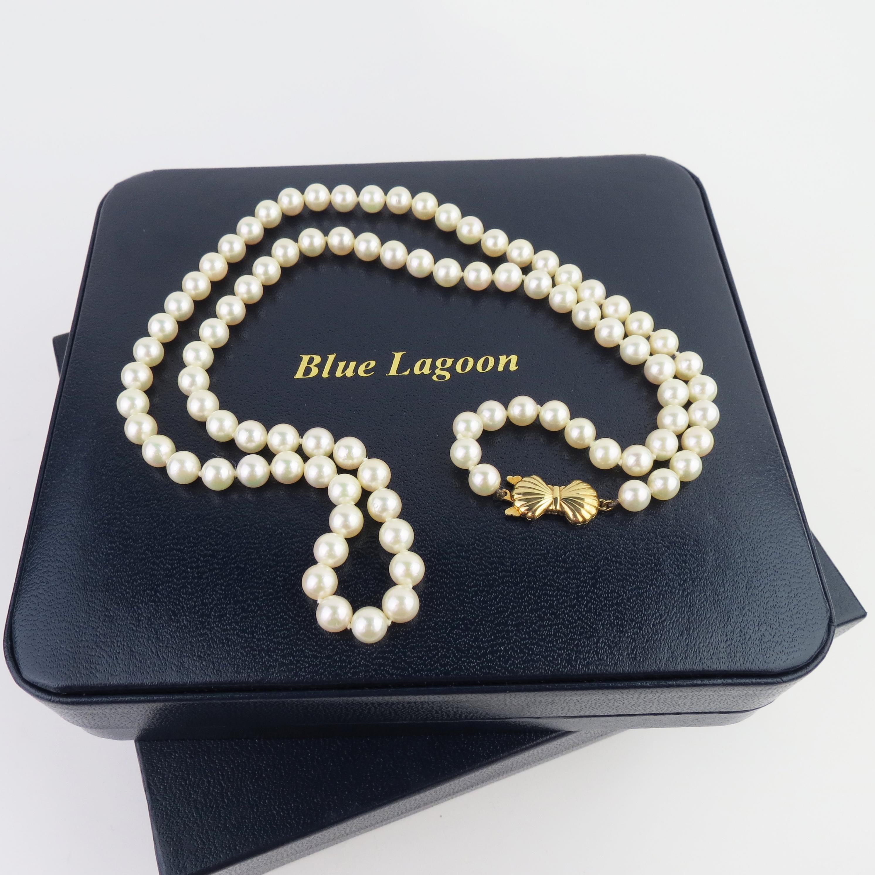 Mikimoto blue lagoon pearl necklace discount