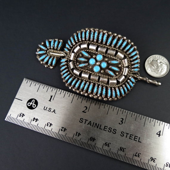 Vintage Zuni native American needle point cluster… - image 8