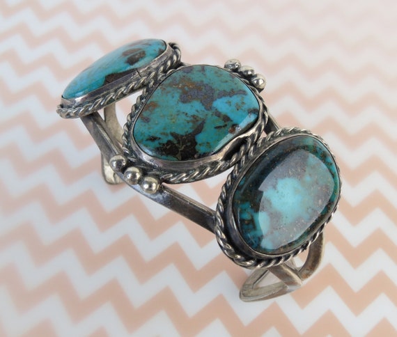 3 Turquoise teal & matrix colors sterling silver … - image 9